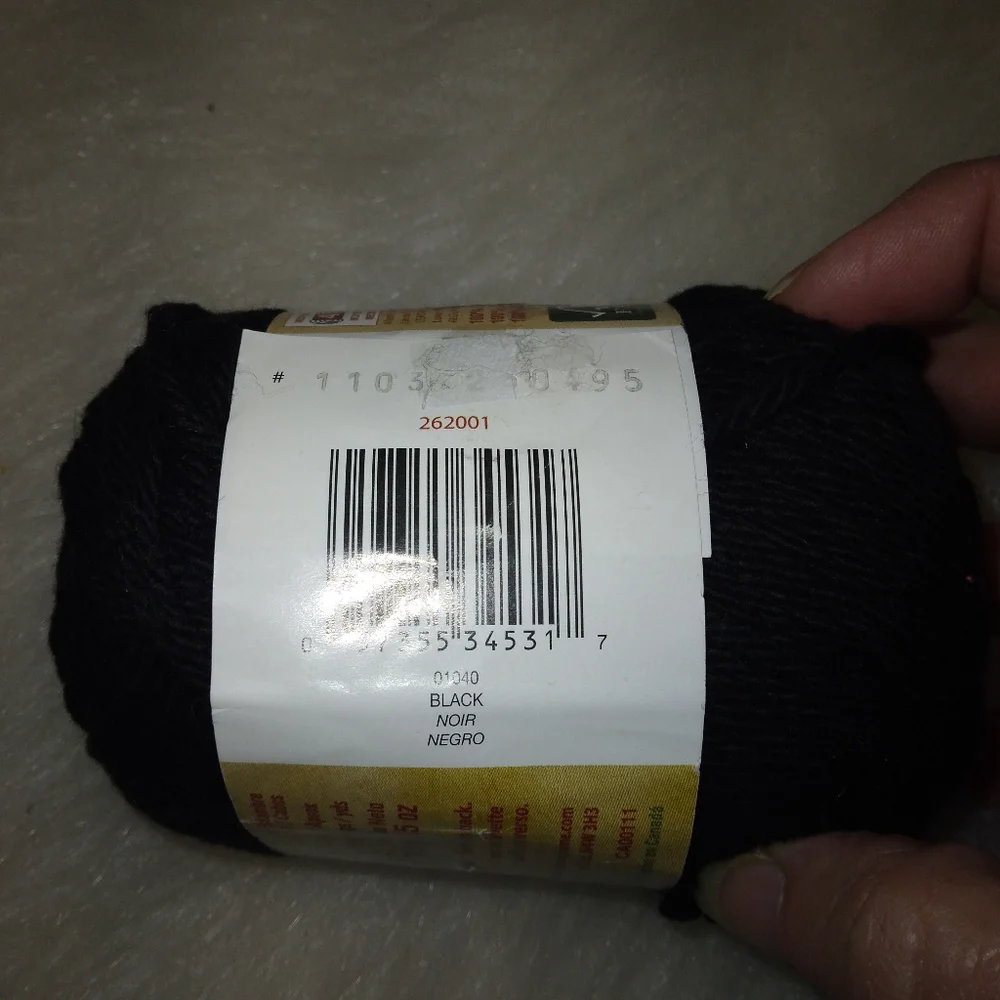 YARN Praches & Cream 100% USA Cotton Yarn, black